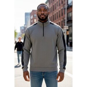 Hawke & Co Sport Men's Gray Heather 1/4 Zip Pullover Sweater Activewear Size‎ L